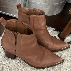 Elegant Tan Ankle Booties